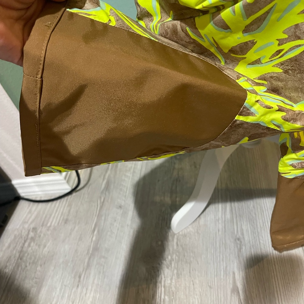 ❄️The North Face Vibrant Yellow and Brown Insulated Snowboarding Bib Overalls🗻 - Picture 6 of 16